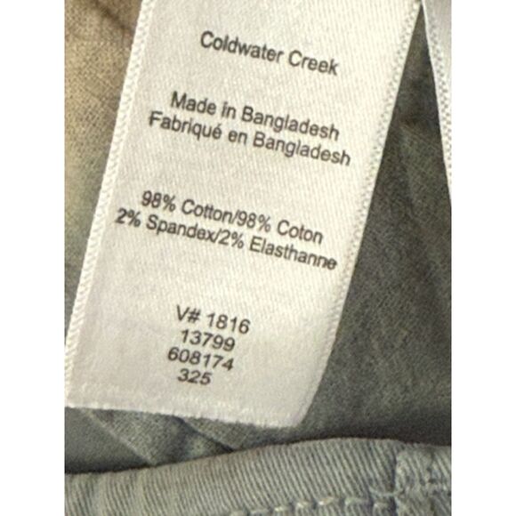 Coldwater Creek Hidden Stretch Waist Chino Pants NWT Women’s 18 Laurel Green - Picture 8 of 10